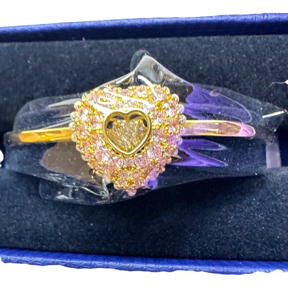 Swarovski Idyllia Bangle, Heart, Pink, Gold-Tone Plated - Picture 2 of 6
